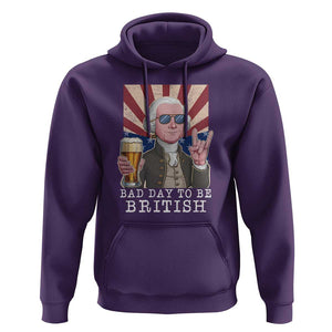 Funny George Washington Hoodie Bad Day To Be British 4th Of July TS09 Purple Print Your Wear