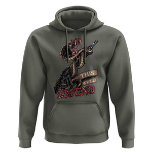 American Patriotic This We'll Defend Hoodie TS09 Military Green Print Your Wear