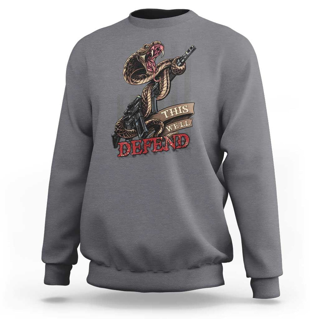 American Patriotic This We'll Defend Sweatshirt TS09 Charcoal Print Your Wear