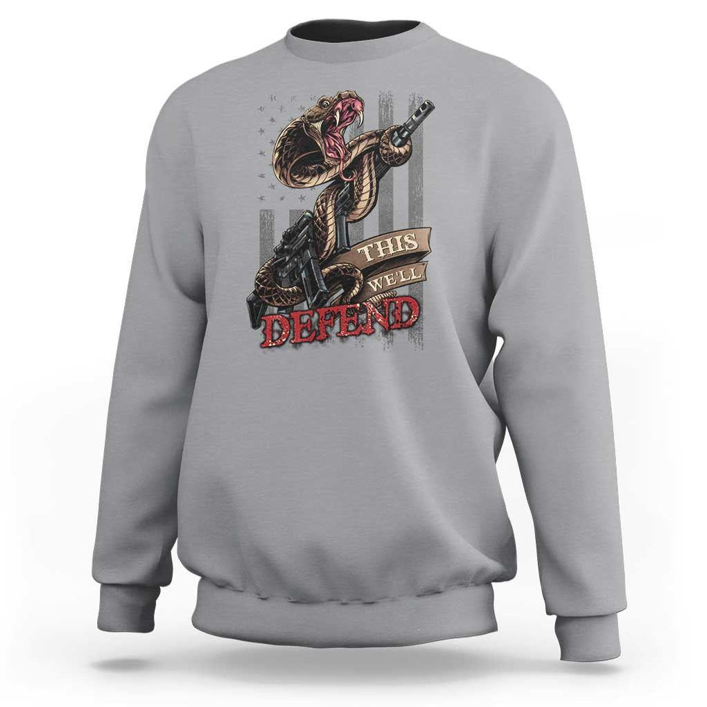 American Patriotic This We'll Defend Sweatshirt TS09 Sport Gray Print Your Wear