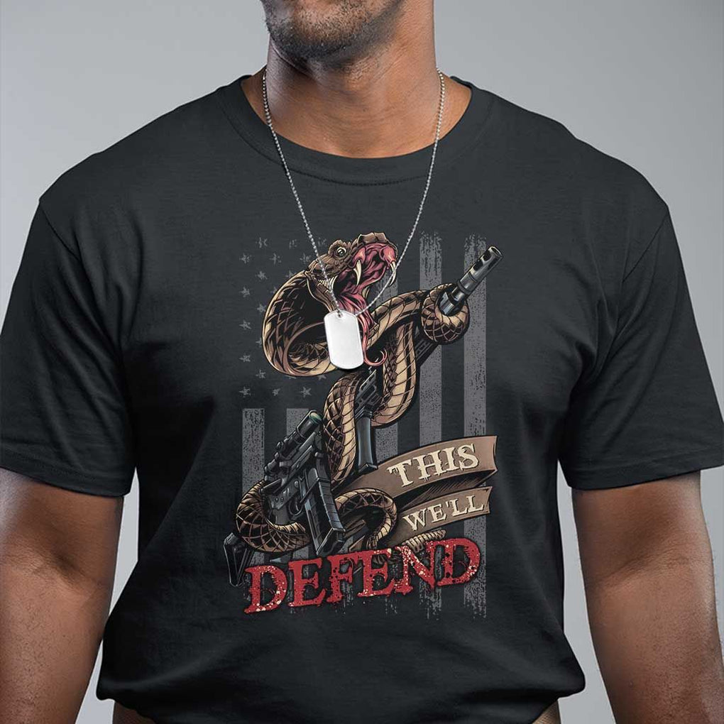 American Patriotic This We'll Defend T Shirt TS09 Black Print Your Wear