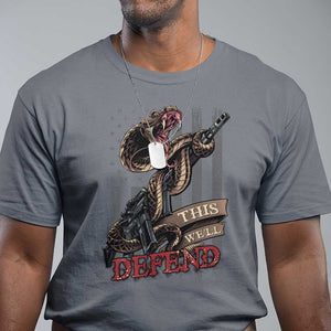 American Patriotic This We'll Defend T Shirt TS09 Charcoal Print Your Wear