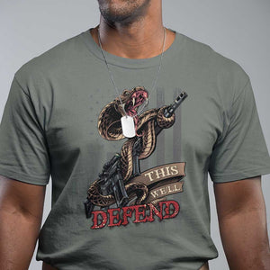 American Patriotic This We'll Defend T Shirt TS09 Military Green Print Your Wear