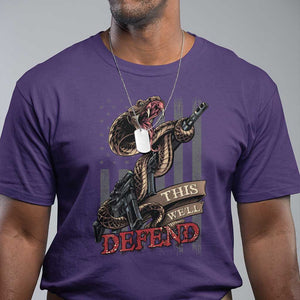 American Patriotic This We'll Defend T Shirt TS09 Purple Print Your Wear