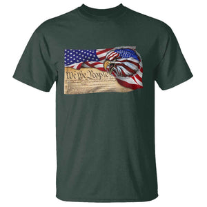 American Patriotic We The People Eagle T Shirt TS09 Dark Forest Green Print Your Wear