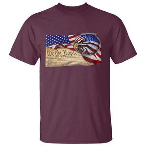 American Patriotic We The People Eagle T Shirt TS09 Maroon Print Your Wear