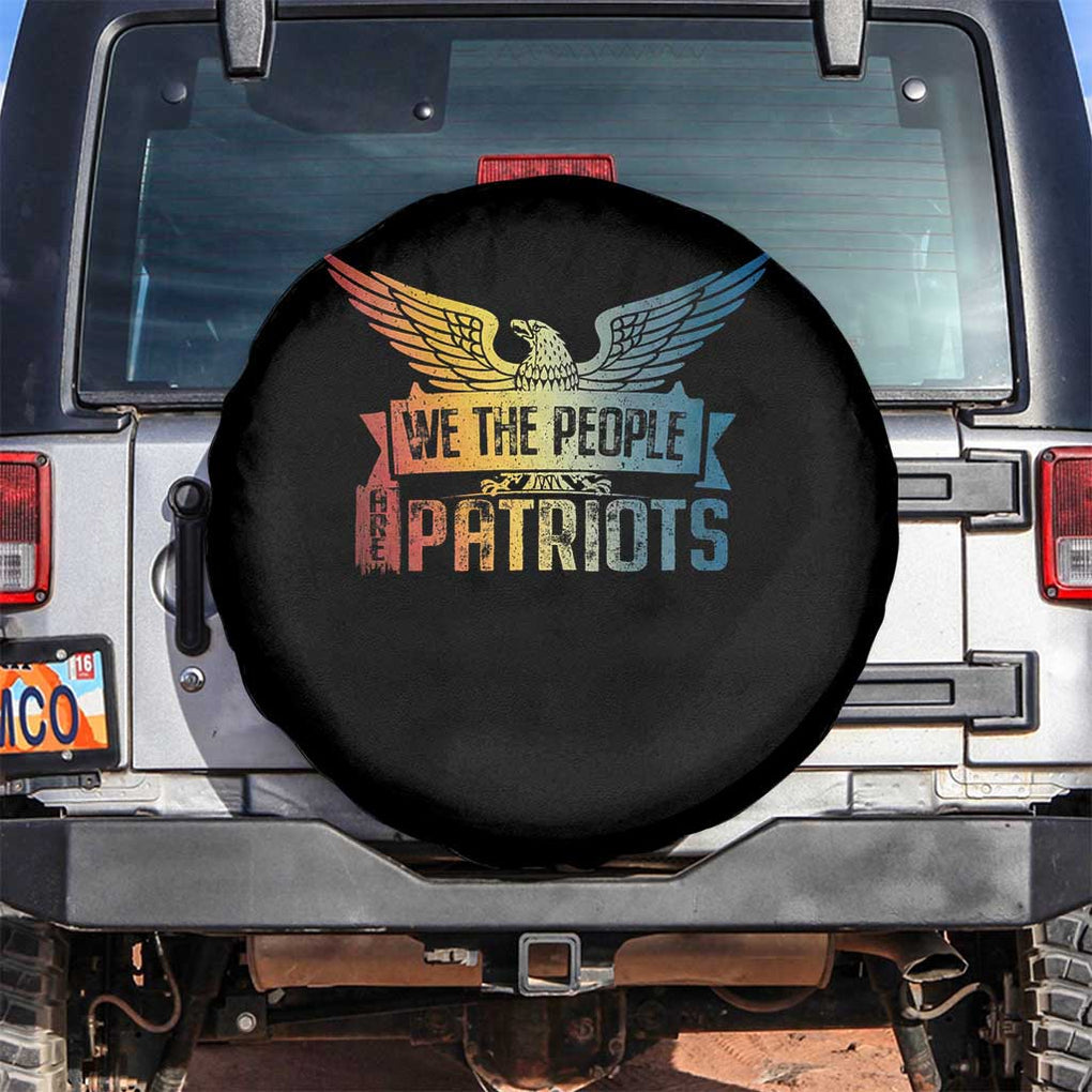 American Patriotic Spare Tire Cover We The People Are Patriots TS09 No hole Black Print Your Wear