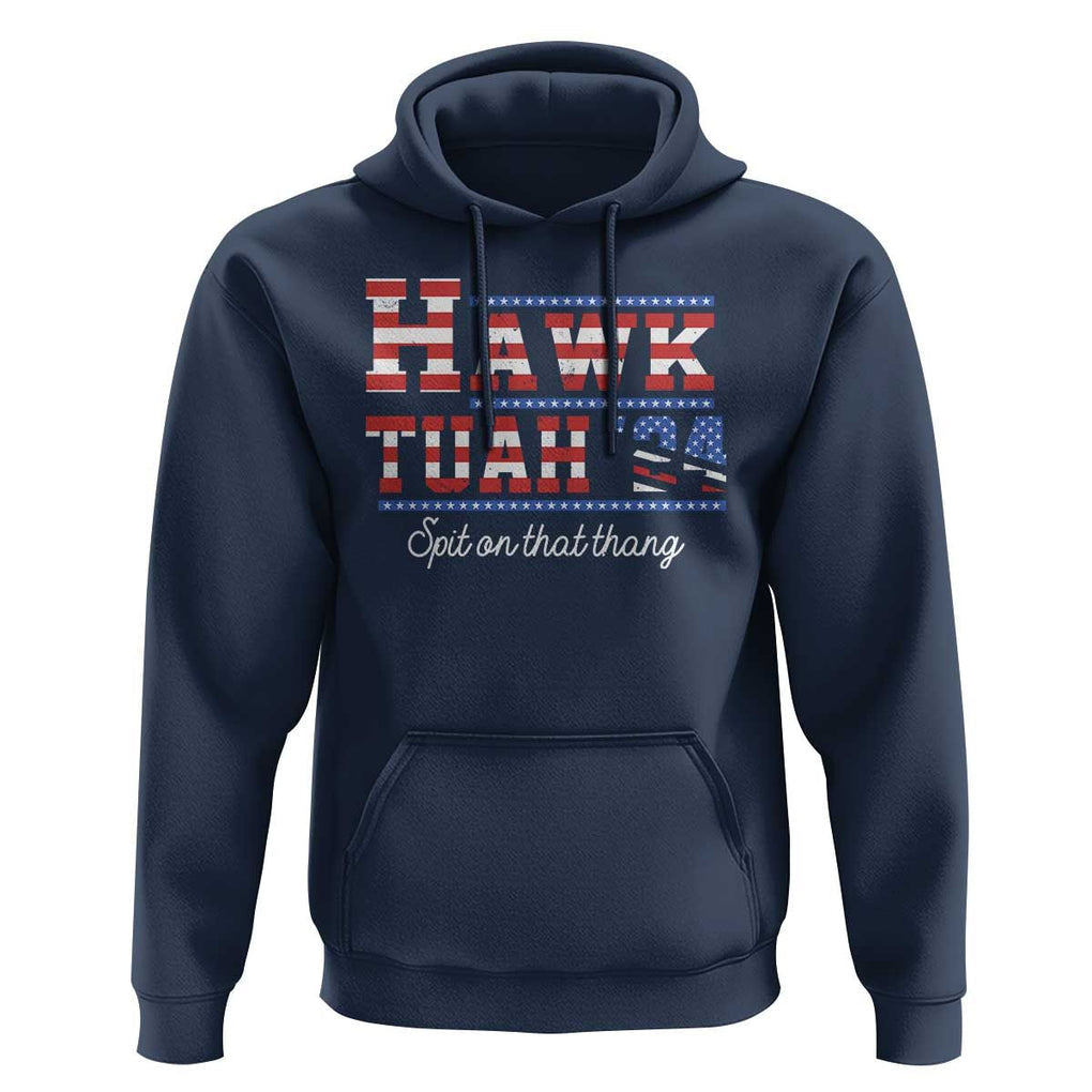 Funny Hawk Tuah Spit On That Thing Hoodie TS09 Navy Print Your Wear