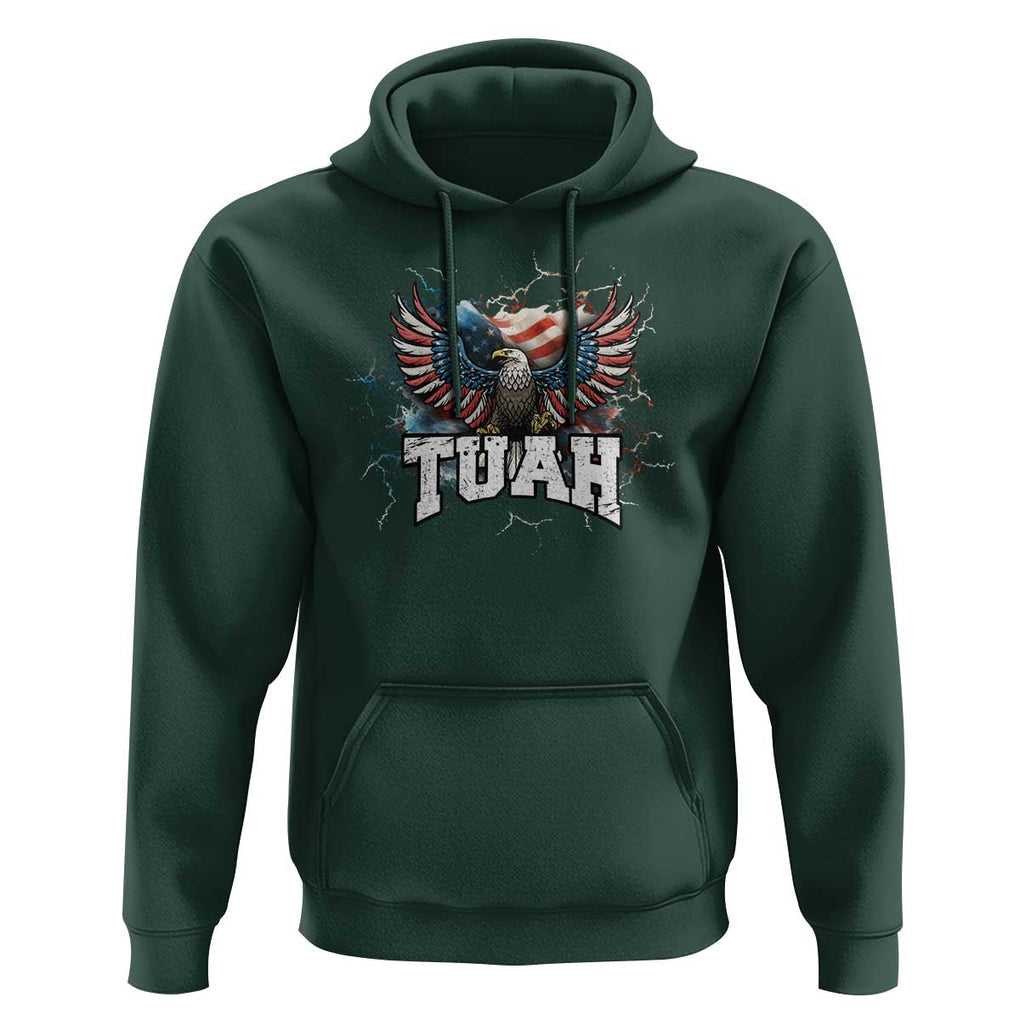 Hawk Tuah Cool America Ealge Hoodie TS09 Dark Forest Green Print Your Wear