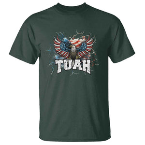 Hawk Tuah Cool America Ealge T Shirt TS09 Dark Forest Green Print Your Wear