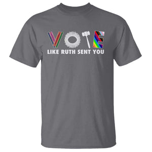 Vote Like Ruth Sent You Funny Feminist Lgbt Pride T Shirt TS09 Charcoal Print Your Wear