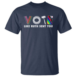 Vote Like Ruth Sent You Funny Feminist Lgbt Pride T Shirt TS09 Navy Print Your Wear