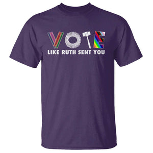 Vote Like Ruth Sent You Funny Feminist Lgbt Pride T Shirt TS09 Purple Print Your Wear