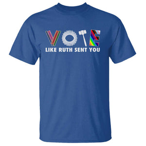 Vote Like Ruth Sent You Funny Feminist Lgbt Pride T Shirt TS09 Royal Blue Print Your Wear