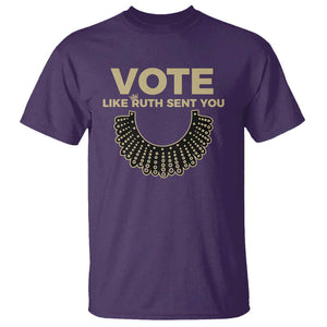 Vote Like Ruth Sent You RBG Feminist T Shirt TS09 Purple Print Your Wear