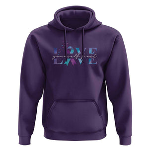 Love Yourself First Suicide Prevention Hoodie TS09 Purple Print Your Wear