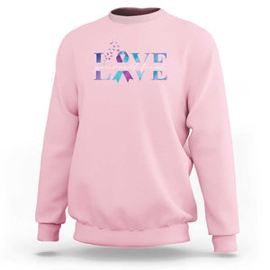 Love Yourself First Suicide Prevention Sweatshirt TS09 Light Pink Print Your Wear