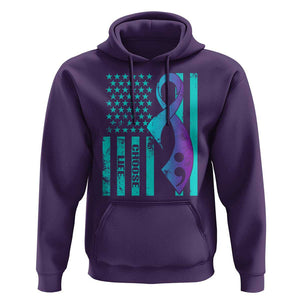 Suicide Prevention Hoodie Choose Life American Flag TS09 Purple Print Your Wear