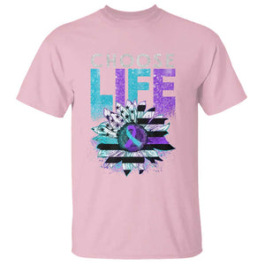 Suicide Prevention T Shirt Choose Life Sunflower American Flag TS09 Light Pink Print Your Wear