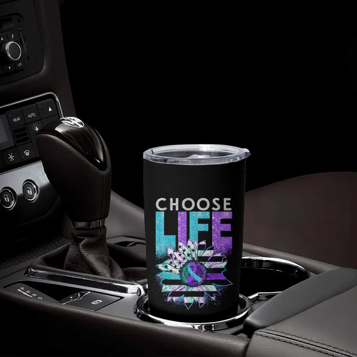 Suicide Prevention Tumbler Cup Choose Life Sunflower American TS09 Print Your Wear