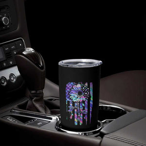 Suicide Prevention Tumbler Cup Be Here Tomorrow Semicolon Sunflower American Flag TS09 Print Your Wear