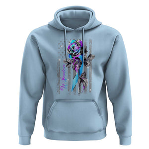 Suicide Prevention Hoodie Warrior Rose American Flag TS09 Light Blue Print Your Wear