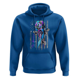 Suicide Prevention Hoodie Warrior Rose American Flag TS09 Royal Blue Print Your Wear