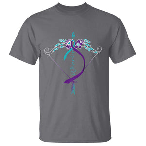 Suicide Prevention Arrow Warrior T Shirt TS09 Charcoal Print Your Wear