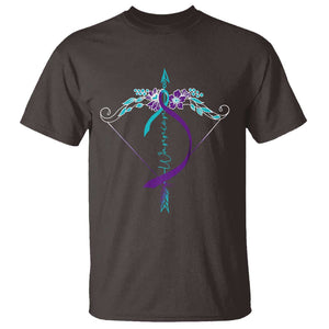 Suicide Prevention Arrow Warrior T Shirt TS09 Dark Chocolate Print Your Wear