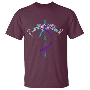 Suicide Prevention Arrow Warrior T Shirt TS09 Maroon Print Your Wear