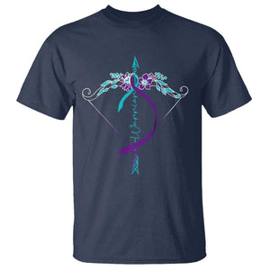 Suicide Prevention Arrow Warrior T Shirt TS09 Navy Print Your Wear