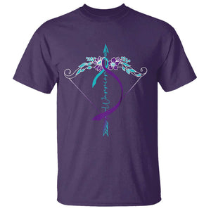 Suicide Prevention Arrow Warrior T Shirt TS09 Purple Print Your Wear