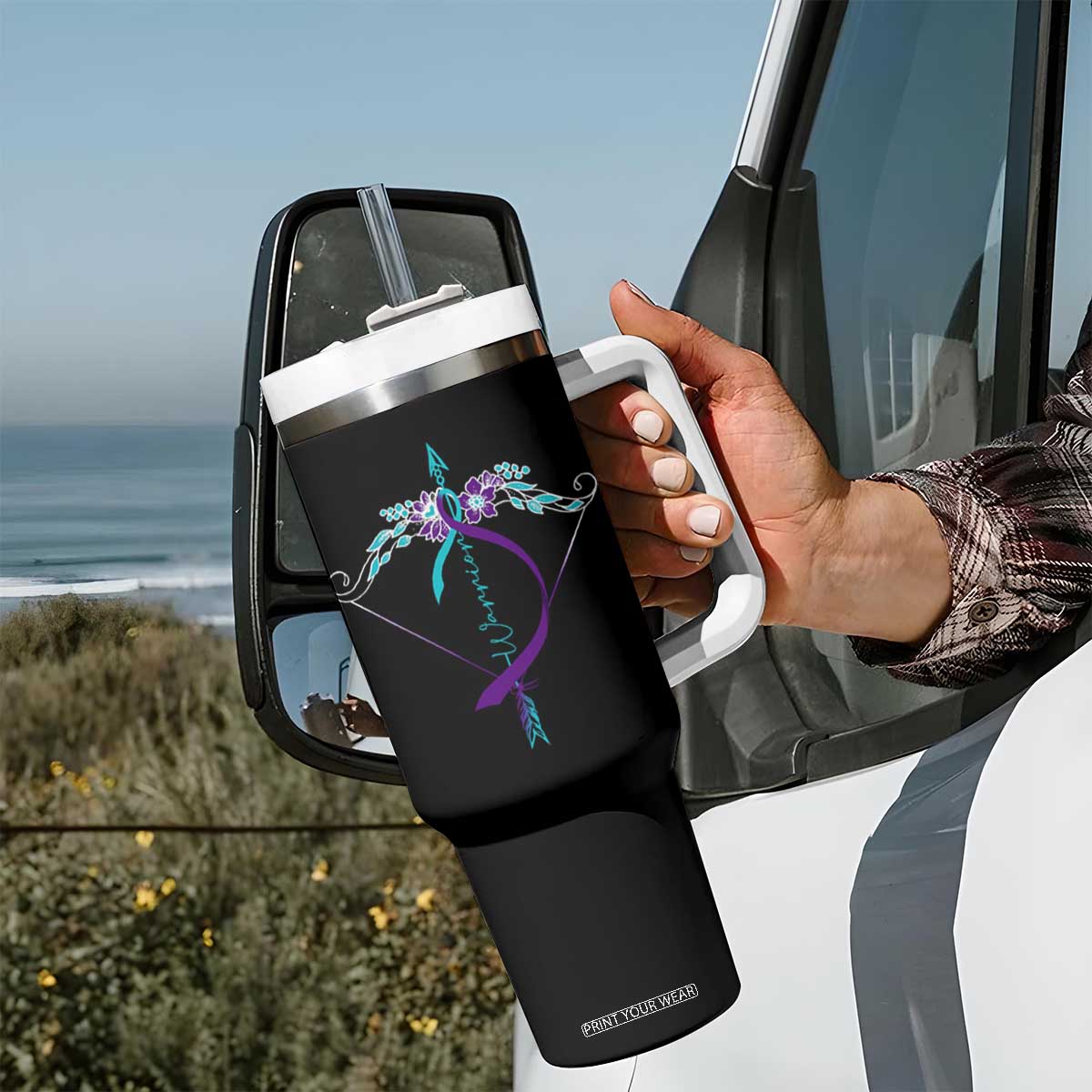 Suicide Prevention Arrow Warrior Tumbler With Handle TS09 Print Your Wear