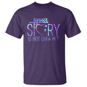 Suicide Prevention Christ T Shirt Your Story Is Not Over Yet TS09 Purple Print Your Wear