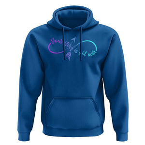 Suicide Prevention Hoodie Your Story Is Not Over Yet Arrow TS09 Royal Blue Print Your Wear