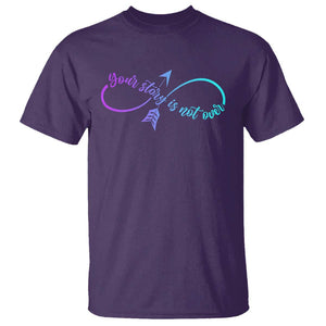 Suicide Prevention T Shirt Your Story Is Not Over Yet Arrow TS09 Purple Print Your Wear