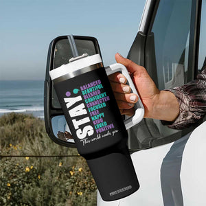Suicide Prevention Semicolon Stay Tumbler With Handle This World Needs You TS09 Print Your Wear