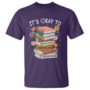 Suicide Prevention It's Okay T Shirt To Ask For Help Start Over Again Make Mistakes TS09 Purple Print Your Wear