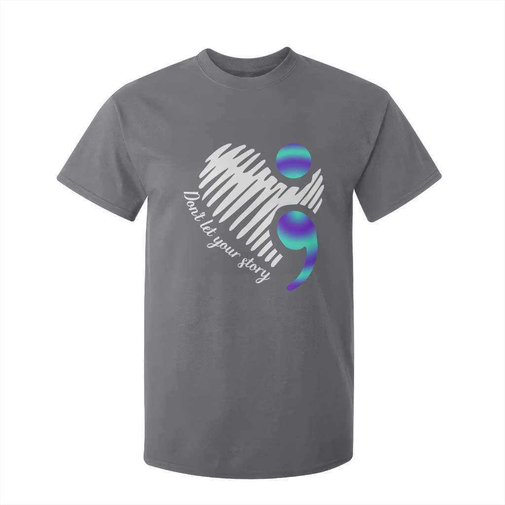 Suicide Prevention T Shirt For Kid Don't Let Your Story End TS09 Charcoal Print Your Wear