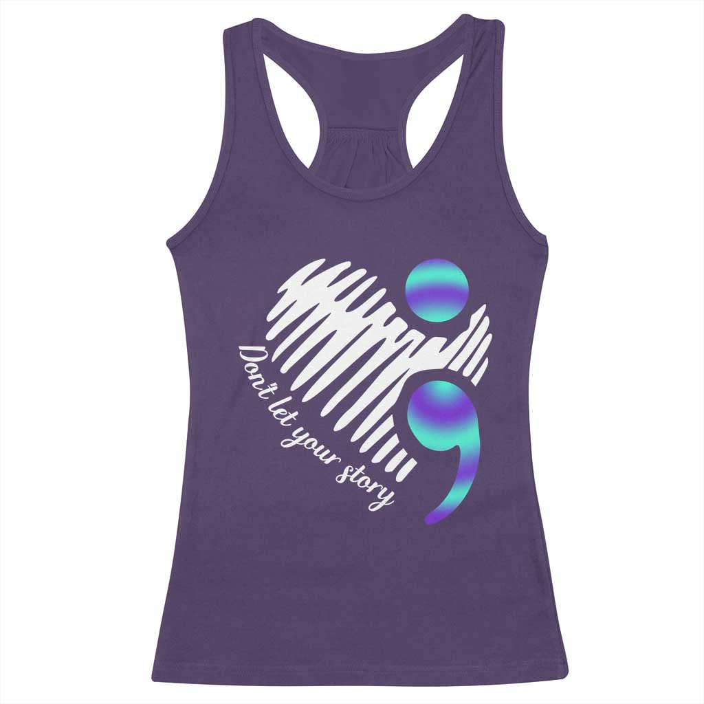 Suicide Prevention Racerback Tank Top Don't Let Your Story End TS09 Purple Print Your Wear