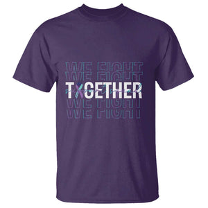 Suicide Prevention Support T Shirt We Fight Together Squad TS09 Purple Print Your Wear