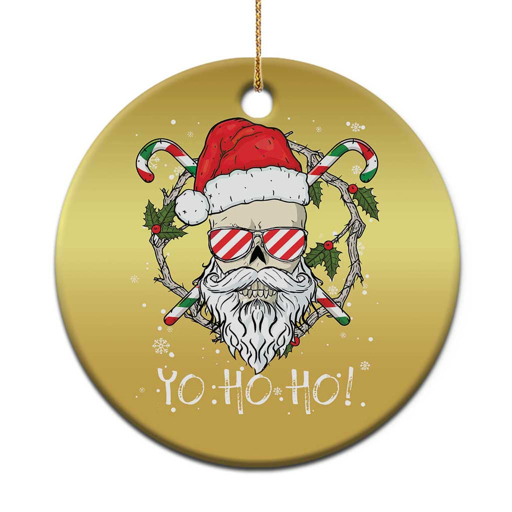 Cool Santa Christmas Ornament Yo Ho Ho Skull Beard Sunglass TS09 Print Your Wear