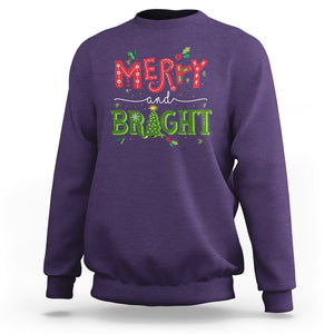 Merry And Bright Christmas Tree Xmas Holiday Sweatshirt TS09 Printyourwear