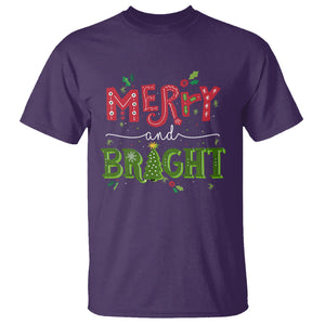 Merry And Bright Christmas Tree Xmas Holiday T Shirt TS09 Printyourwear