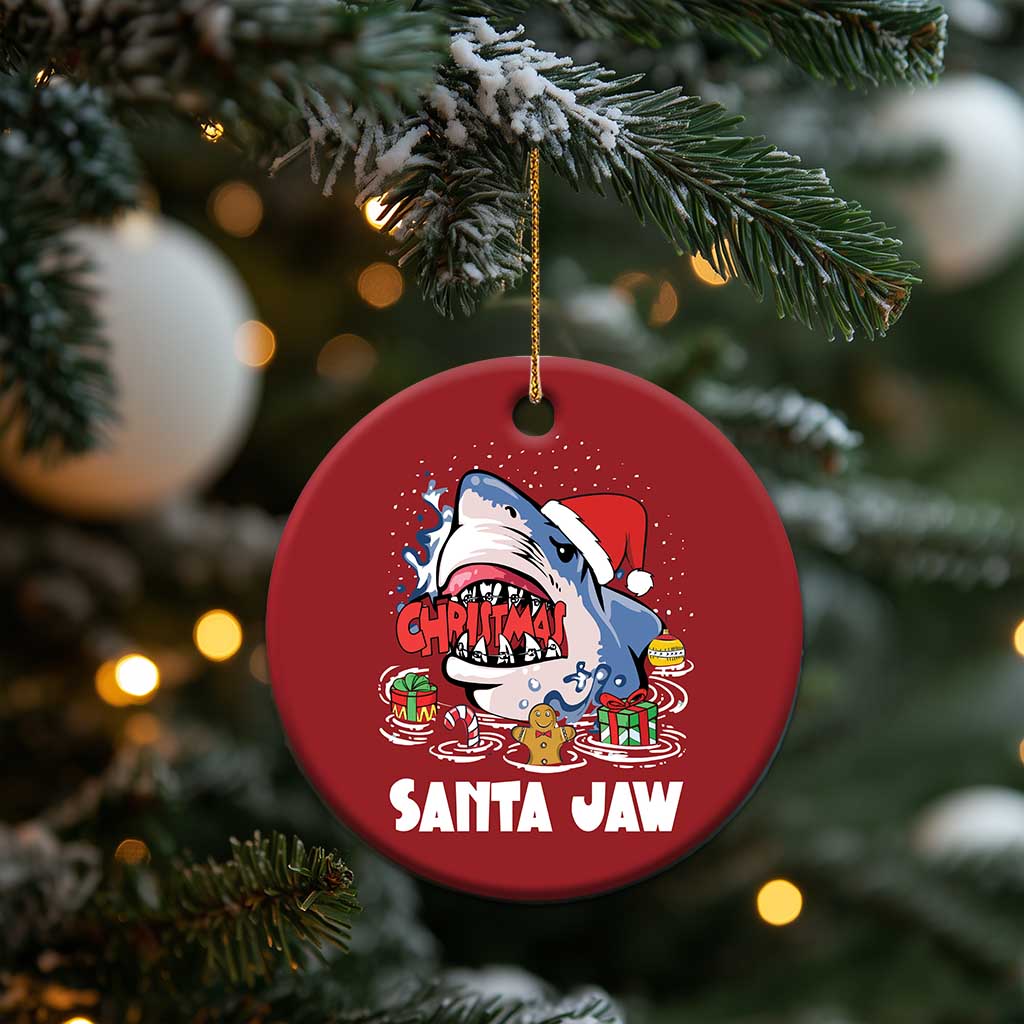 Xmas Shark Santa Jaws Christmas Ornament TS09 Print Your Wear