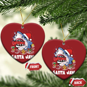 Xmas Shark Santa Jaws Christmas Ornament TS09 Heart Red Print Your Wear