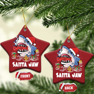 Xmas Shark Santa Jaws Christmas Ornament TS09 Star Red Print Your Wear