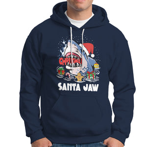 Santa Jaws Shark Christmas At The Beach Hoodie TS09 Printyourwear