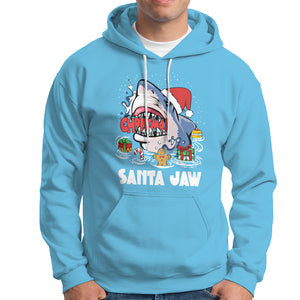 Santa Jaws Shark Christmas At The Beach Hoodie TS09 Printyourwear