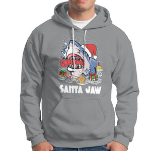 Santa Jaws Shark Christmas At The Beach Hoodie TS09 Printyourwear